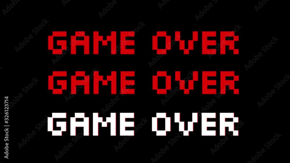 Poster game over - text animation 4k