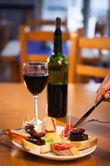 Typical tapas of the bars of Spain