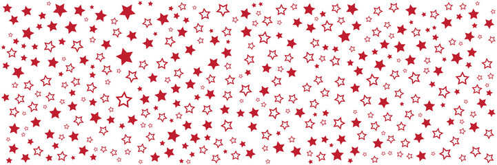 Red star pattern background for wide banner. Vector illustration design for presentation, banner, cover, web, flyer, card, poster, wallpaper, texture, slide, magazine, and powerpoint. 