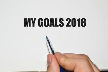 my goals 2018 written on white paper