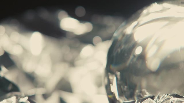 Crystal ball close focus 4K Visual Resource high res graphic resource explainer video background with copy space for text or image