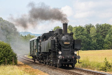 Fototapeta na wymiar Czech operating steam locomotives on Czech railways