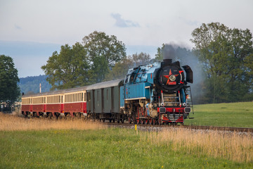 Fototapeta na wymiar Czech operating steam locomotives on Czech railways