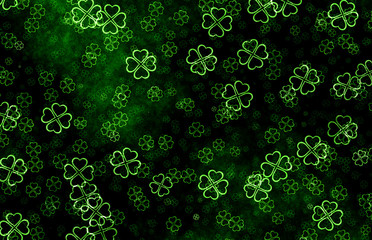 green lucky shamrocks