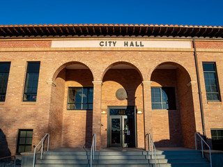 Exterior sunny view of the Boulder City City Hall