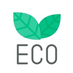 environment related written text with leafs vector in flat style,
