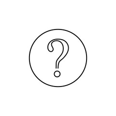 Question Mark line icon vector in flat