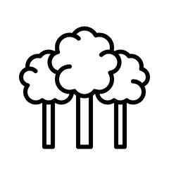 environment related wood trees vector in lineal style,