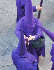 Traditional processions of Holy week on the streets of Spain.