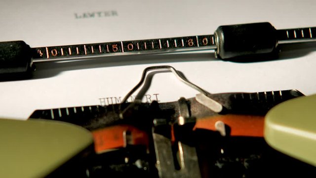 Human rights close up typewriter 4K Visual Resource high res graphic resource explainer video background with copy space for text or image