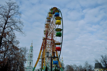 Ferris wheel in the park.