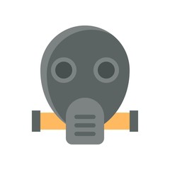pollution related safety mask or gas mask vector in flat style,