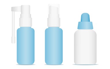 Realistic medical bottles and sprays 3