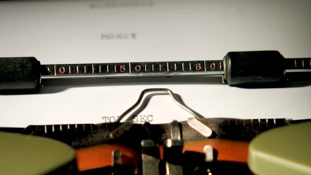 Top secret typewriter 4K Visual Resource high res graphic resource explainer video background with copy space for text or image