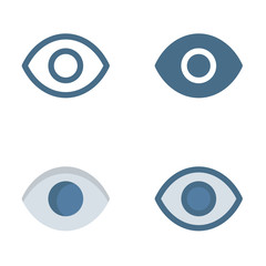 Eyeicon in isolated on white background. for your web site design, logo, app, UI. Vector graphics illustration and editable stroke. EPS 10.
