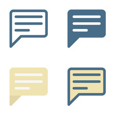 Chat icon in isolated on white background. for your web site design, logo, app, UI. Vector graphics illustration and editable stroke. EPS 10.