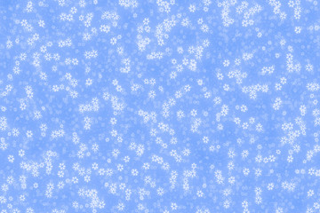 Blue background with snowflakes.