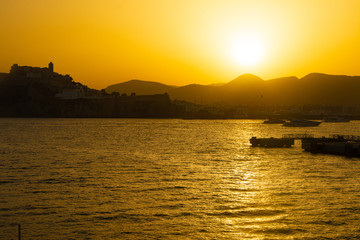 sunset on the lake-spain