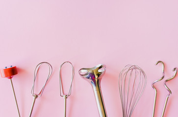 Baking tools background.