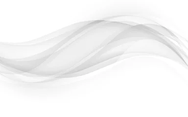 Selbstklebende Fototapete Abstrakte Welle Abstrakte graue Wellen - Datenstromkonzept. Vektor-Illustration