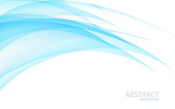 Abstract blue waves - data stream concept. Vector