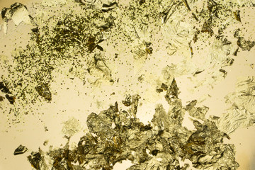 gold leaf paper pattern texture with gold background 