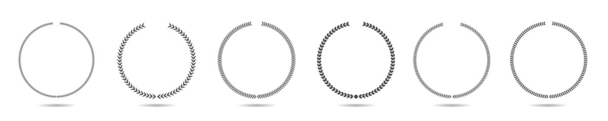 Laurel wreath icon set