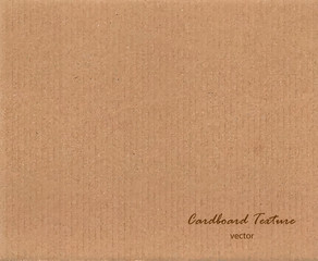 Vector kraft cardboard sheet. Brown rough paper texture. Wrapping