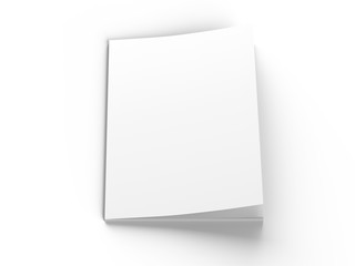 Magazine with open cover. Vertical A4 format. 3d illustration.