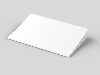 Magazine with open cover. Vertical A4 format. 3d illustration.