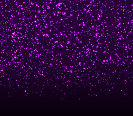 Glowing sparkles. Falling abstract particles.