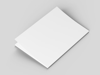 Magazine with open cover. Vertical A4 format. 3d illustration.