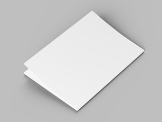 Magazine with open cover. Vertical A4 format. 3d illustration.