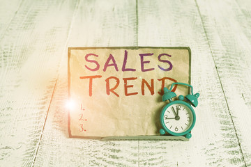 Word writing text Sales Trend. Business photo showcasing Composite data of a company s is annual...