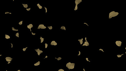 Romantic flying rose petals. God for St. Valentine's Day, Mother's Day, wedding or etc. 3d rendering.
