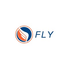 creative fly logo design concept vector