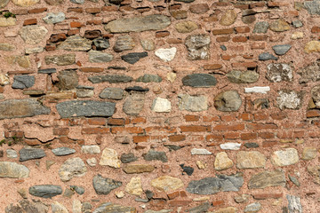 Part of a stone wall, for background or texture.	