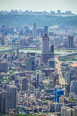 Fototapeta na wymiar 台北１０１から見える台北の街並みと青空