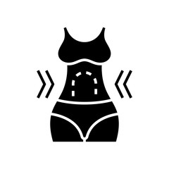 Diet black icon, concept illustration, vector flat symbol, glyph sign.