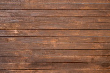 Wall of wooden boards covered with stain.