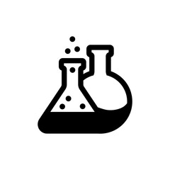 Flask, Lab Test Tube Vector Icon Isolated