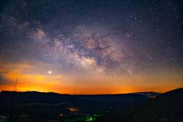 Fototapeta na wymiar Milky Way in Arkansas