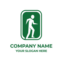 People walk icon logo