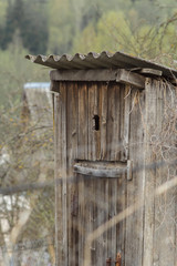 Old wooden rustic toilet