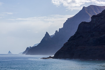 Rocks of Anaga is a part of the Anaga Rural Park. Rocks are some of the most emblematic natural monuments of Tenerife, Canary Islands, Spain.