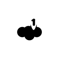 Cloud icon. Data server symbol. Logo design element