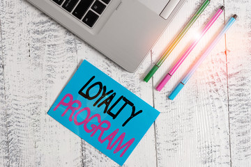 Handwriting text writing Loyalty Program. Conceptual photo marketing effort that provide incentives...