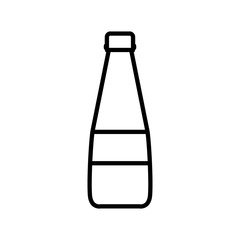 Bottle line icon, logo isolated on white background