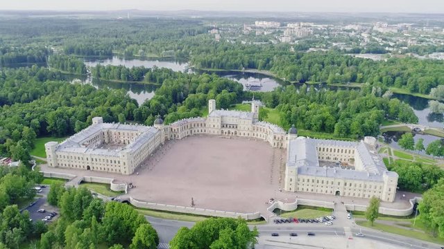 Aerial view Gatchina Temple Saint-Petersburg Russia 12