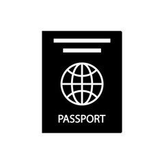 Passport icon, logo isolated on white background